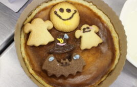 子供お菓子作り教室①ハロウィン風チーズケーキ
